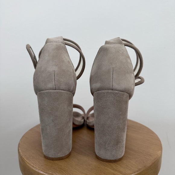Steve Madden Suede Beige Block Heels - Picture 3 of 6